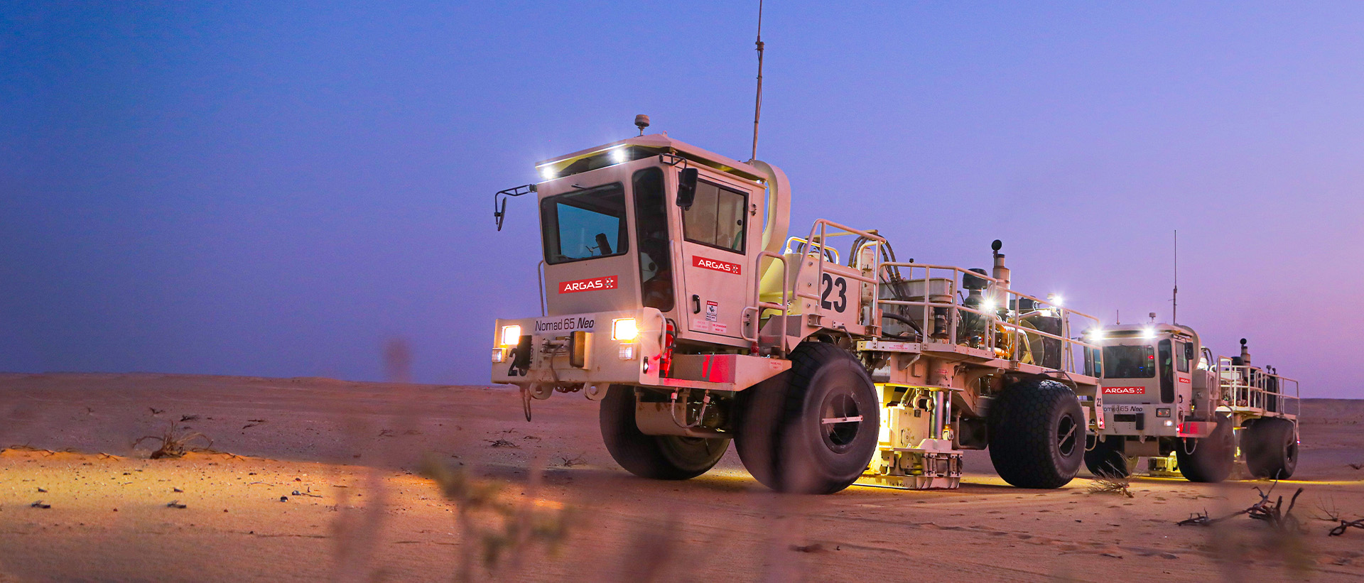 ARGAS Seismic Acquisition Mega Crew -seismic land vibrator units